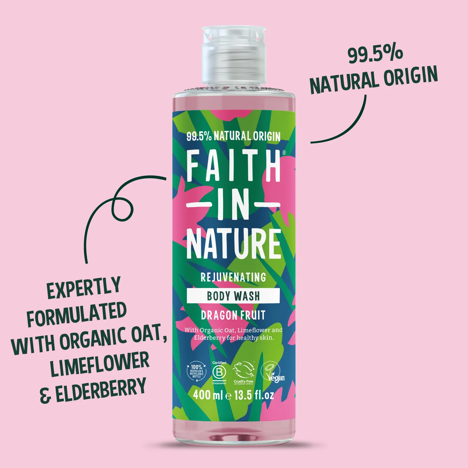 Faith in Nature Dragon Fruit douchegel 400ml fruitig