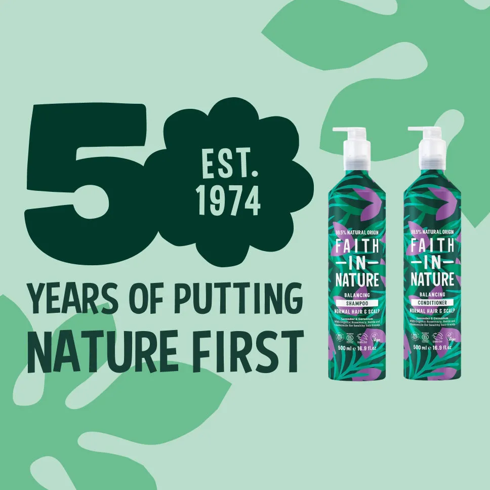 Faith in Nature Lavender & Geranium shampooset 2x500ml normaal haar
