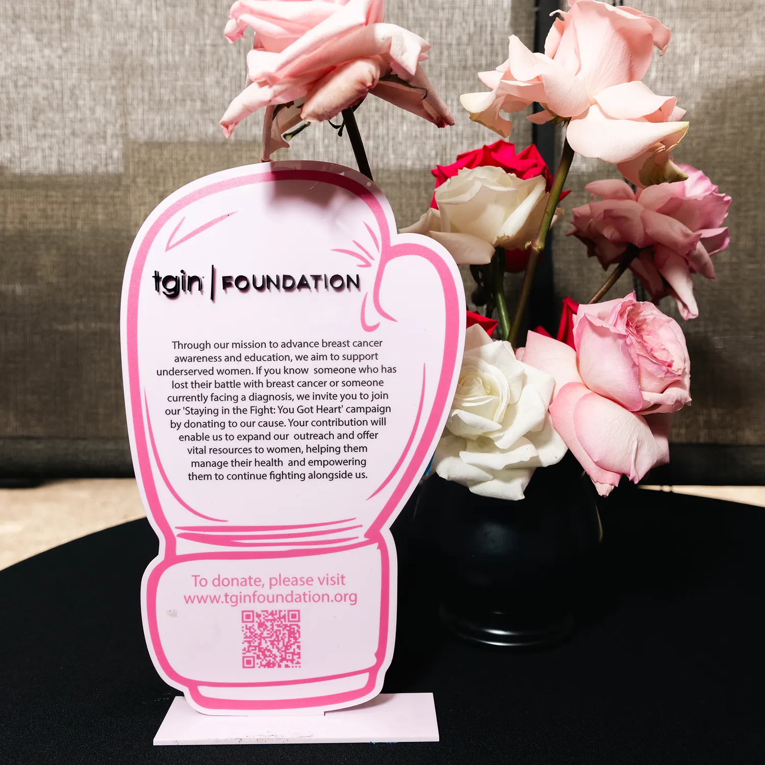 TGIN Foundation donatie 1 dollar steun