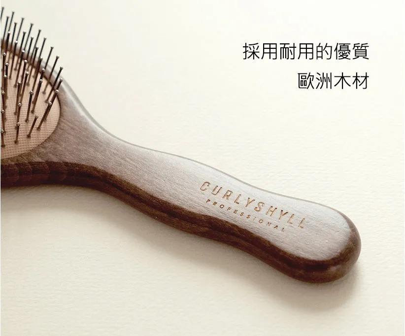 Curly Shyll Scalp Relaxing Brush hoofdhuidborstel hout