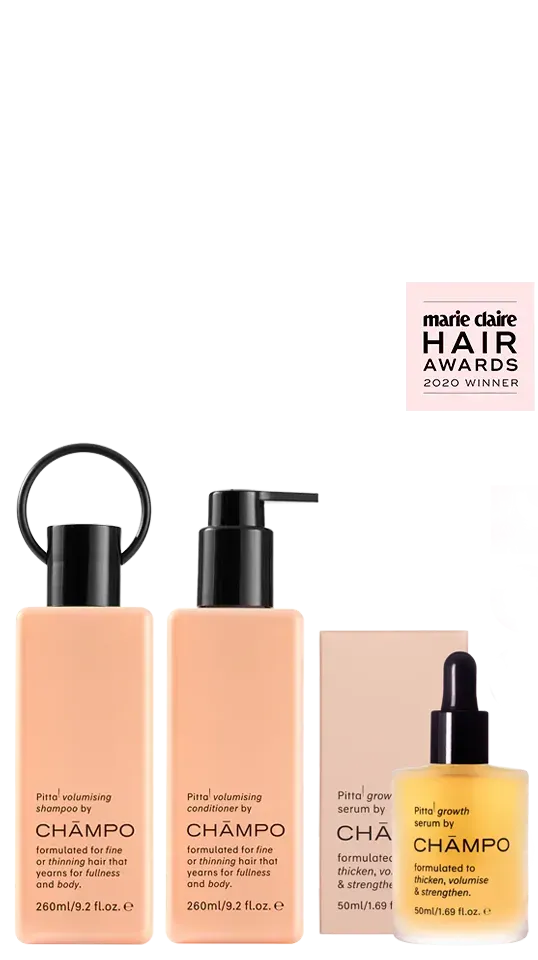 Chāmpo Pitta Volumising System+ haarset voller dikker haar