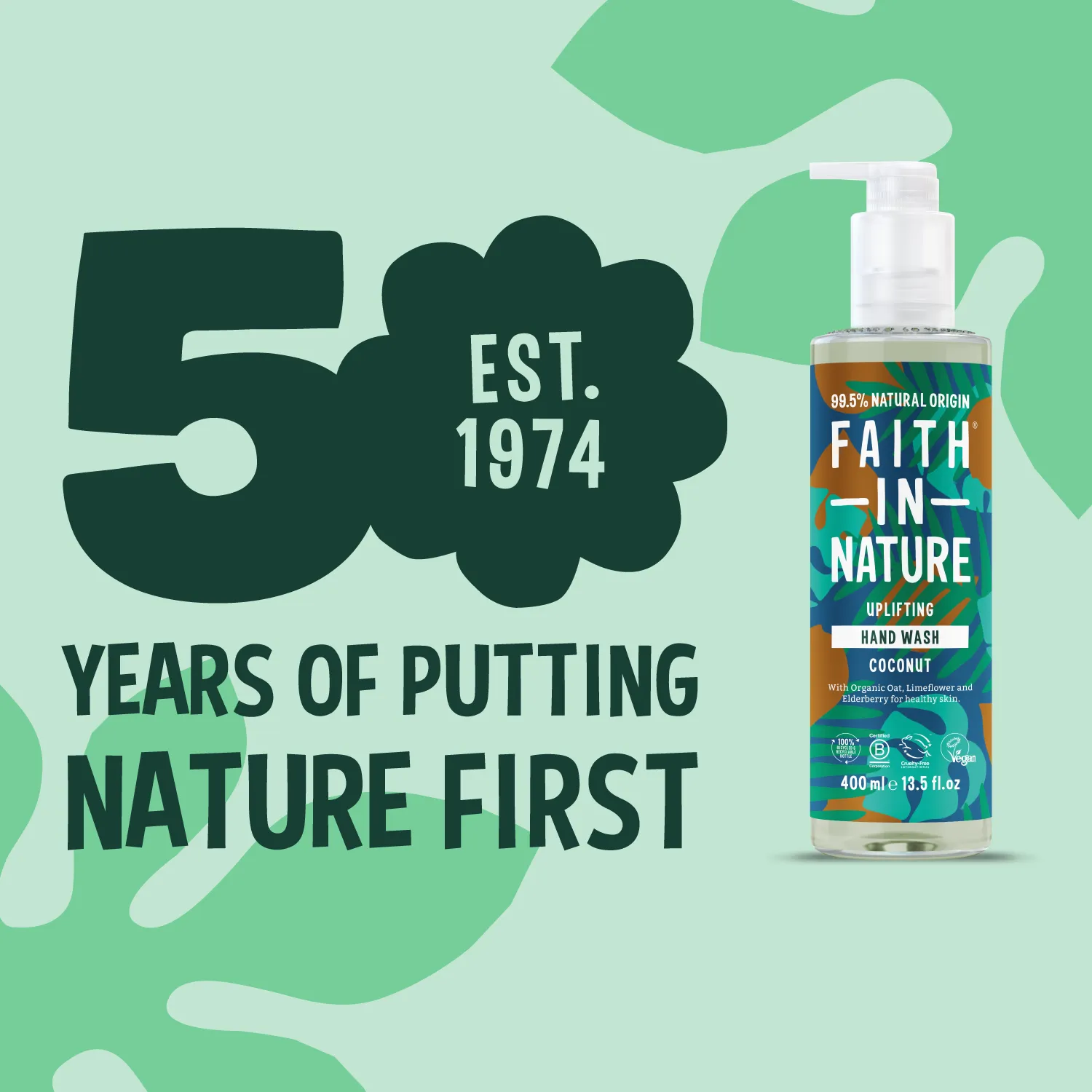 Faith in Nature Coconut handzeep 400ml hydraterend
