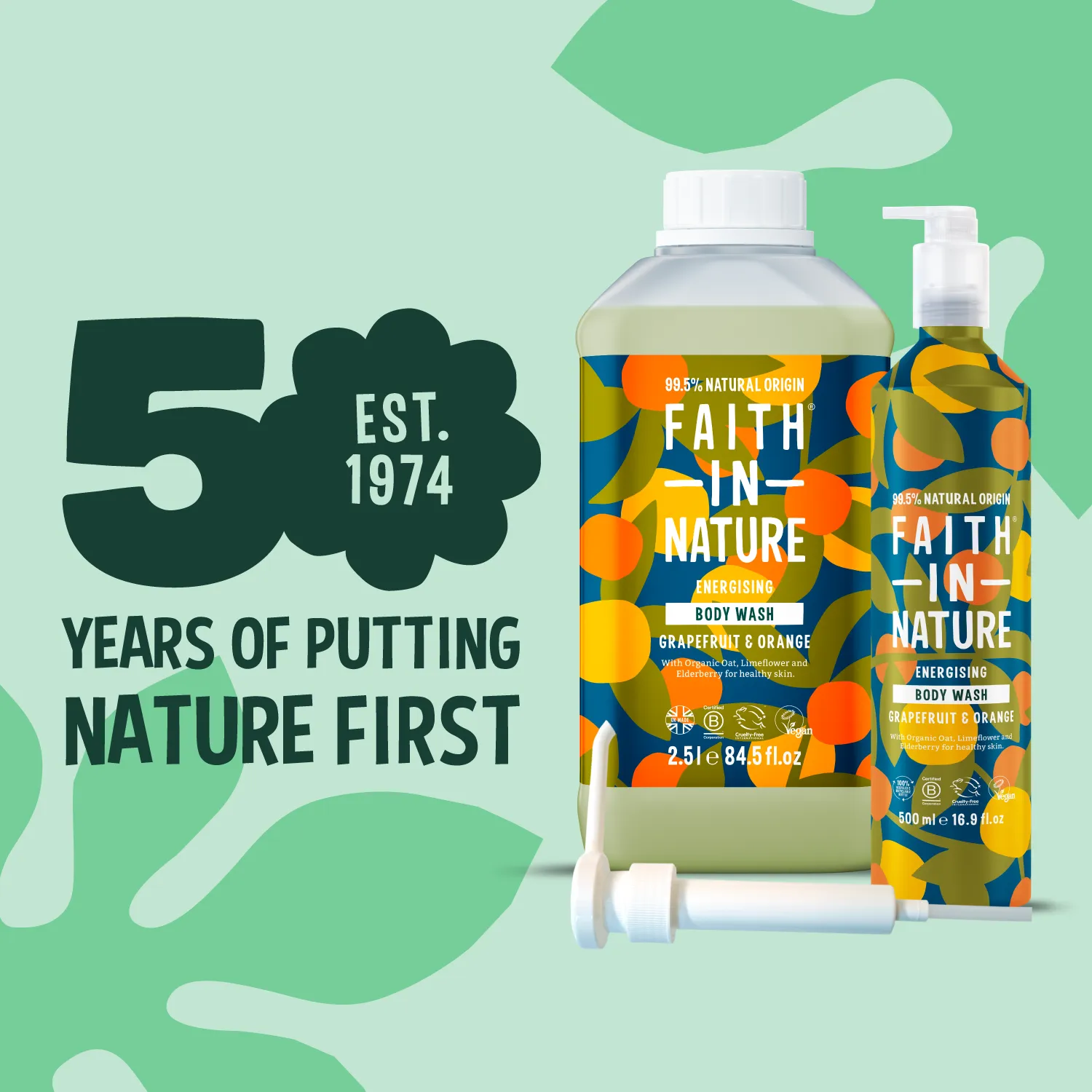 Faith in Nature Grapefruit douchegel set 500ml+2,5L navulling