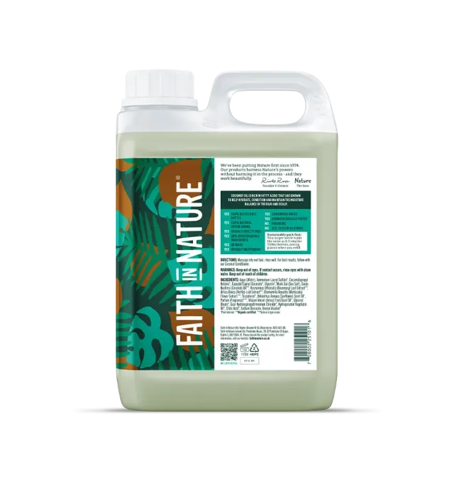 Faith in Nature Coconut shampoo 2.5L droog haar navulling