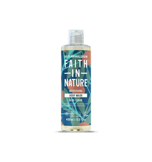 Faith in Nature Blue Cedar douchegel 400ml voor mannen