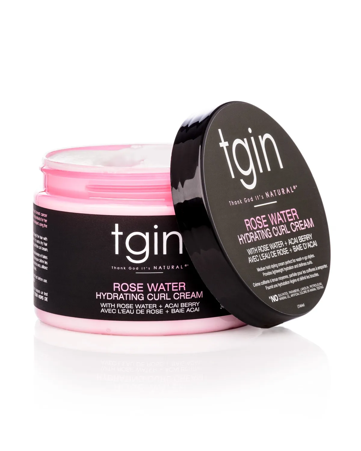 TGIN Rose Water Hydrating Curl Cream krulcrème 12 oz rozenwater