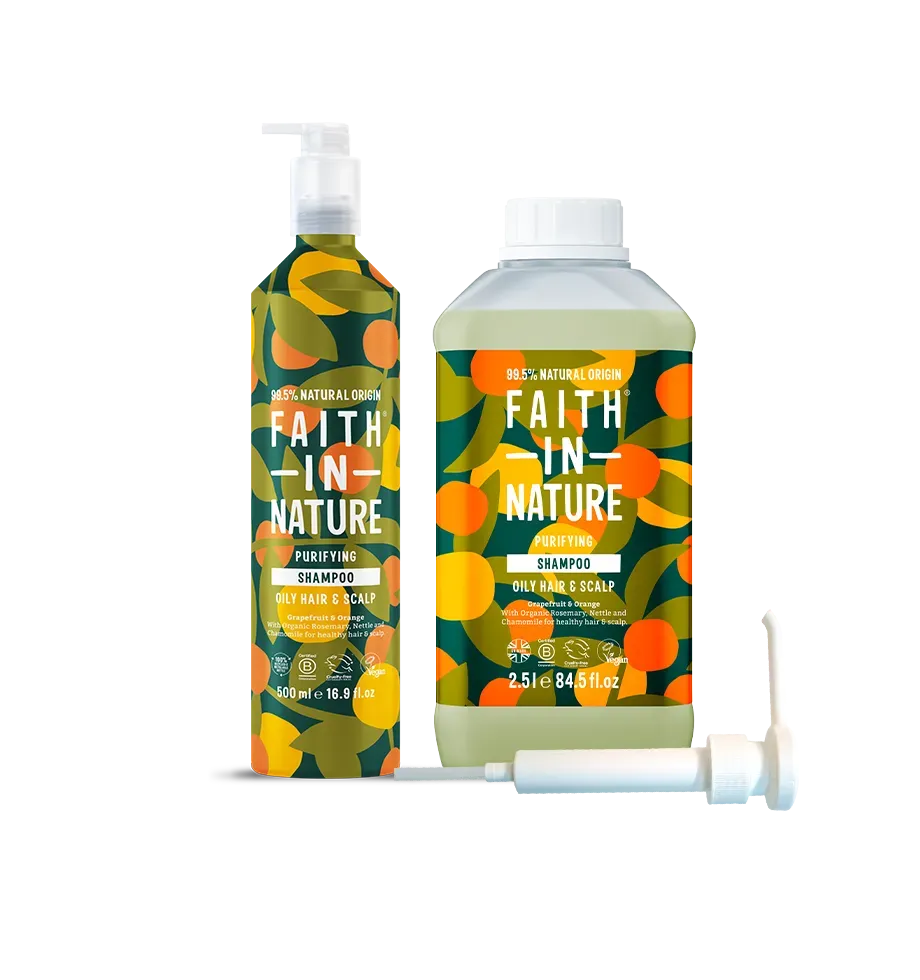 Faith in Nature Grapefruit & Orange shampoo navulset alu 3L