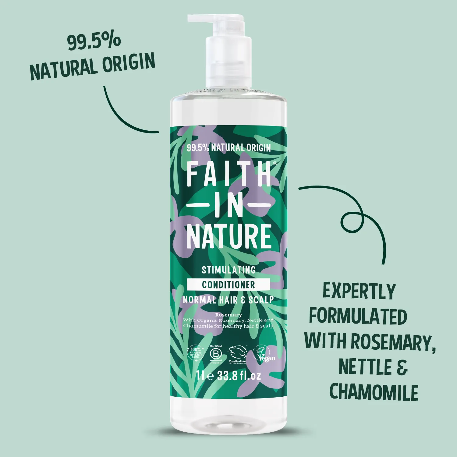 Faith in Nature Rosemary conditioner 1L normaal haar