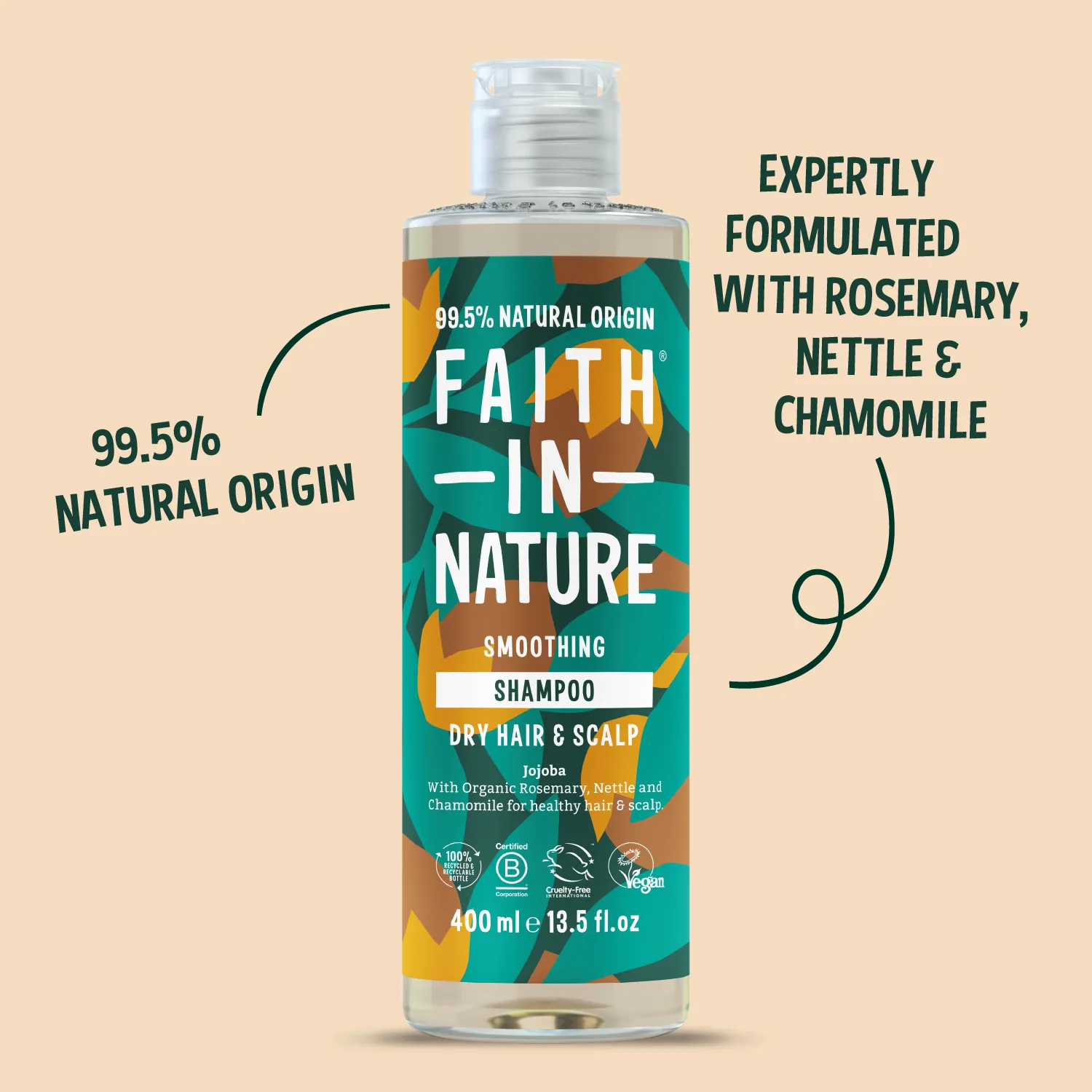 Faith in Nature Jojoba shampoo droog haar 400ml