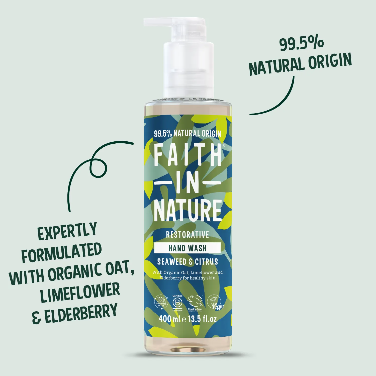 Faith in Nature Seaweed & Citrus handzeep 400ml vegan