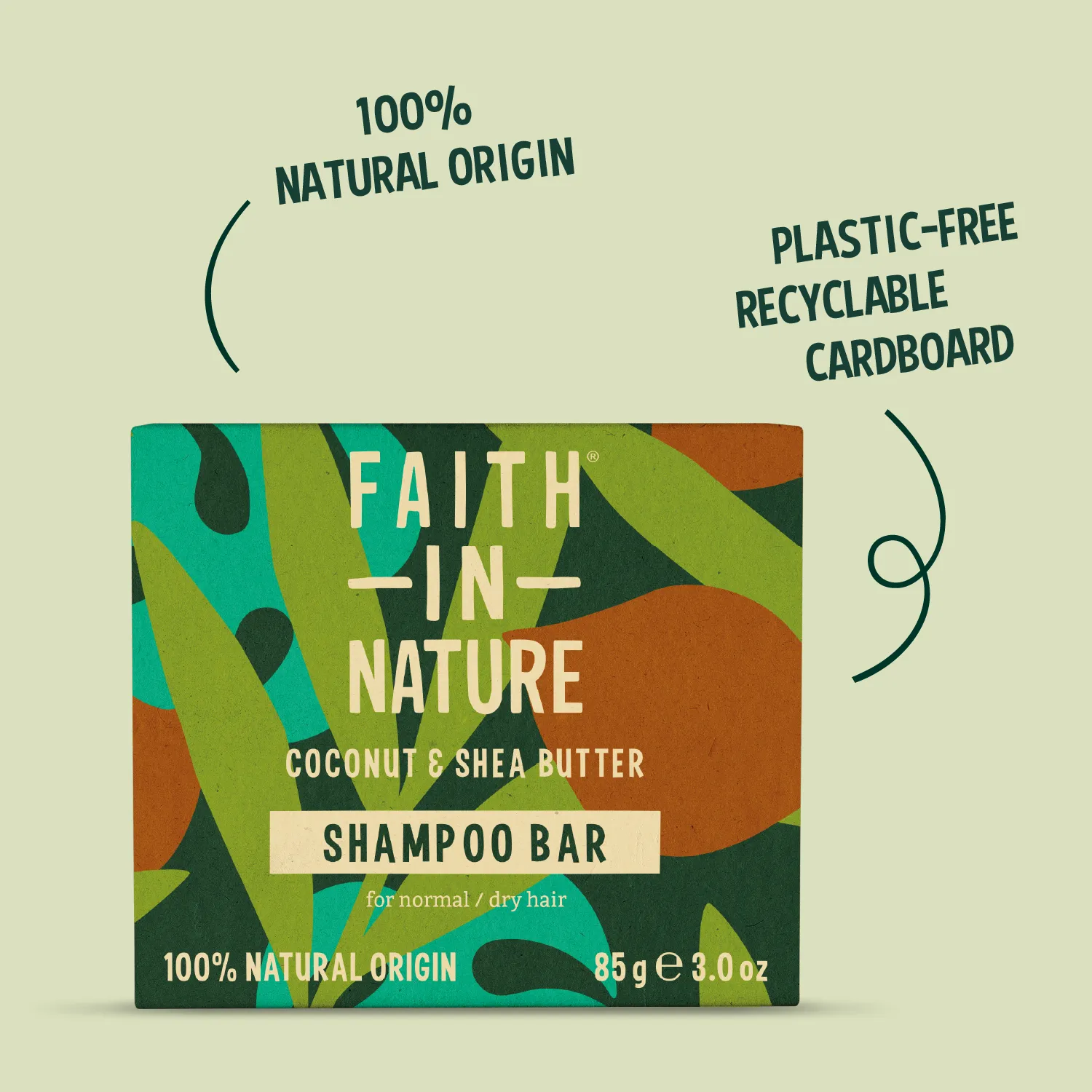 Faith in Nature Coconut & Shea Butter shampoo bar droog haar