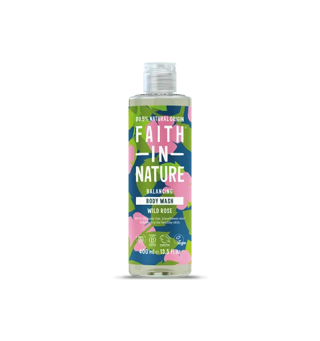 Faith in Nature Wild Rose douchegel 400ml roos