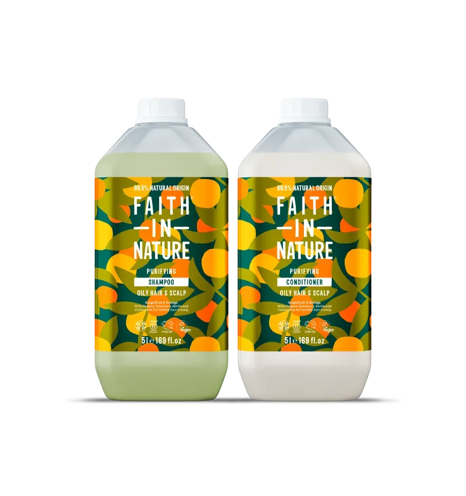 Faith in Nature Grapefruit & Orange shampoo set 2x5L vet haar