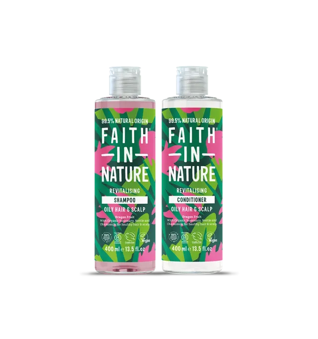 Faith in Nature Dragon Fruit shampooset 2x400ml vet haar