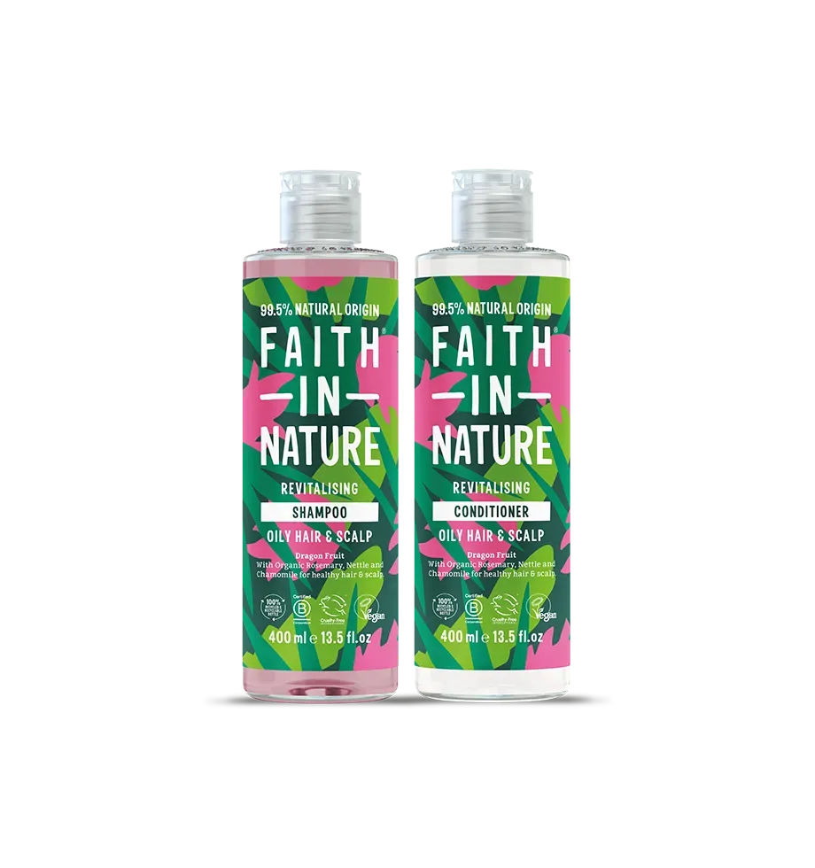 Faith in Nature Dragon Fruit shampooset 2x400ml vet haar