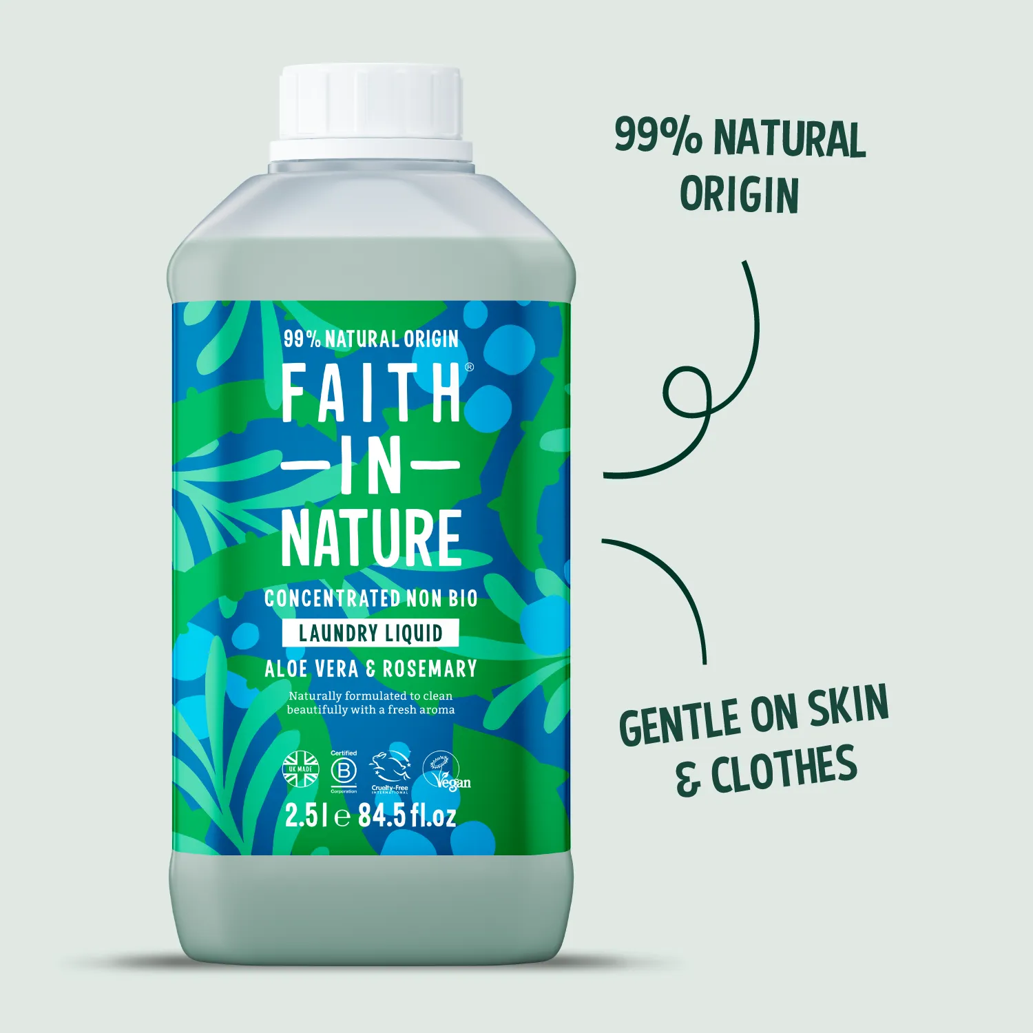 Faith in Nature Aloe Vera & Rosemary wasmiddel 2,5L fris