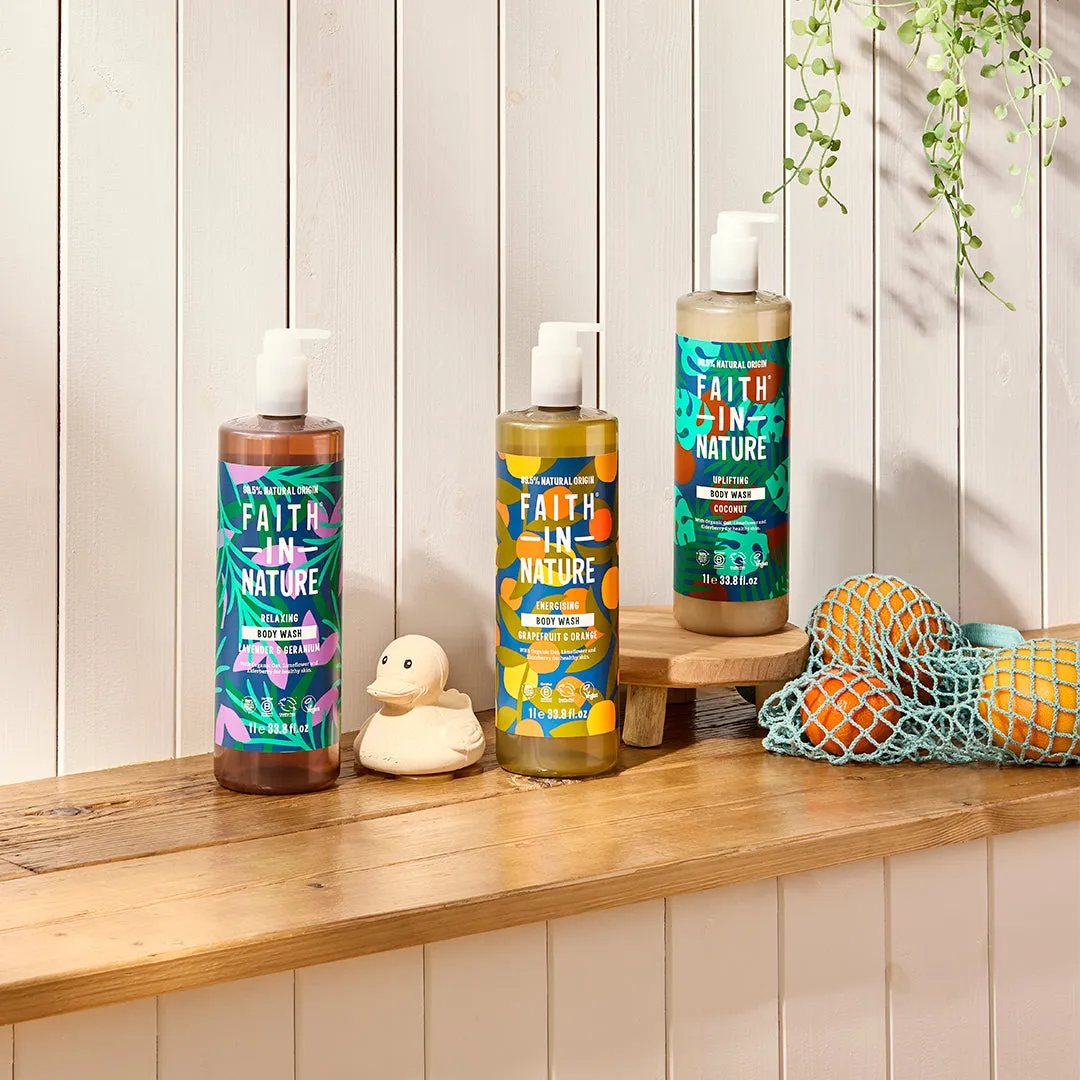 Faith in Nature Coconut douchegel 1L vegan kokos