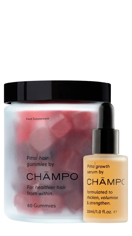 Chāmpo daily growth set haargroeiset serum gummies