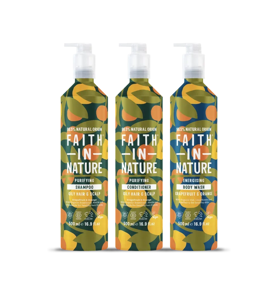Faith in Nature Grapefruit & Orange haar- en bodyset 3x500ml