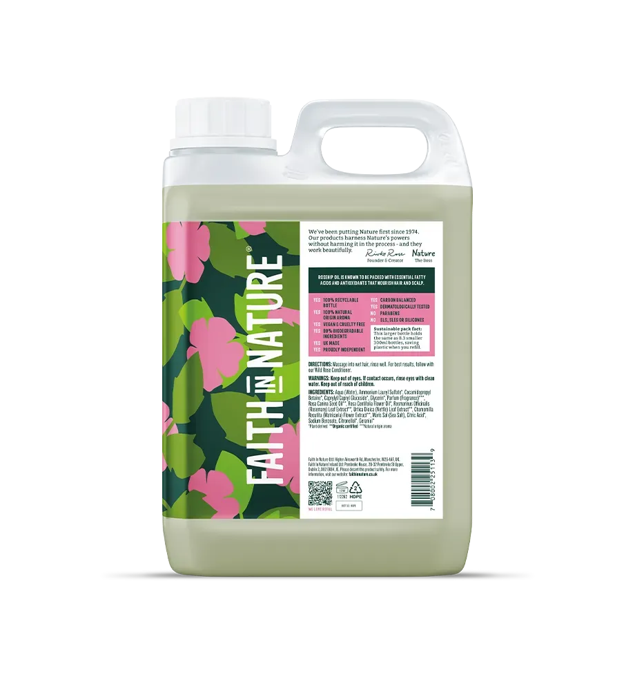 Faith in Nature Wild Rose shampoo 2,5L normaal haar