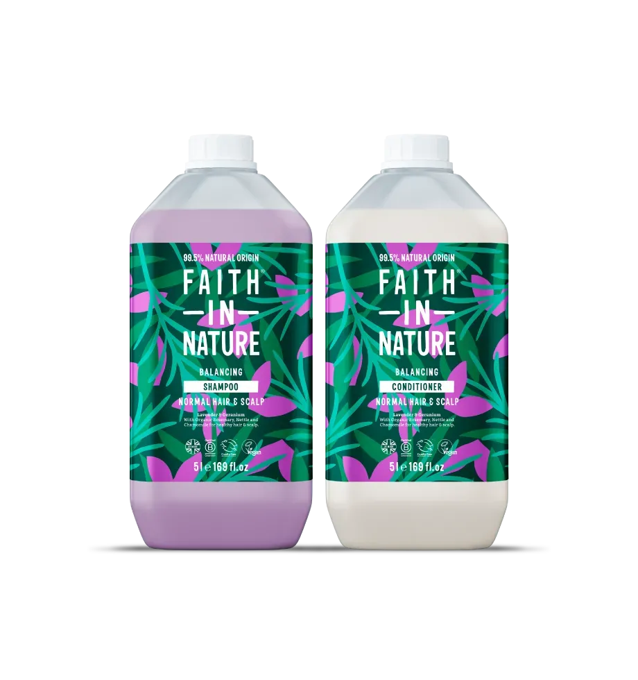 Faith in Nature Lavender & Geranium shampoo set 5L