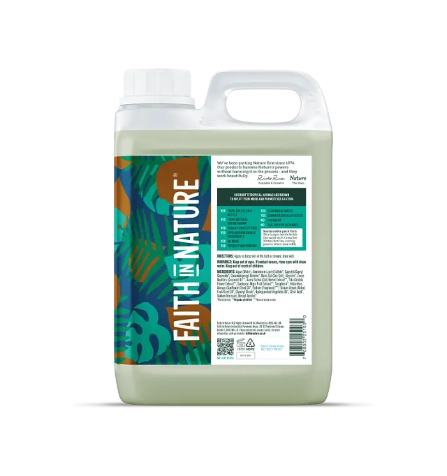 Faith in Nature Coconut douchegel 2,5L navulling hydraterend