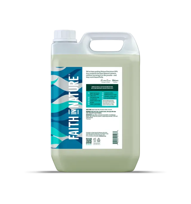 Faith in Nature Fragrance Free douchegel gevoelige huid 5L