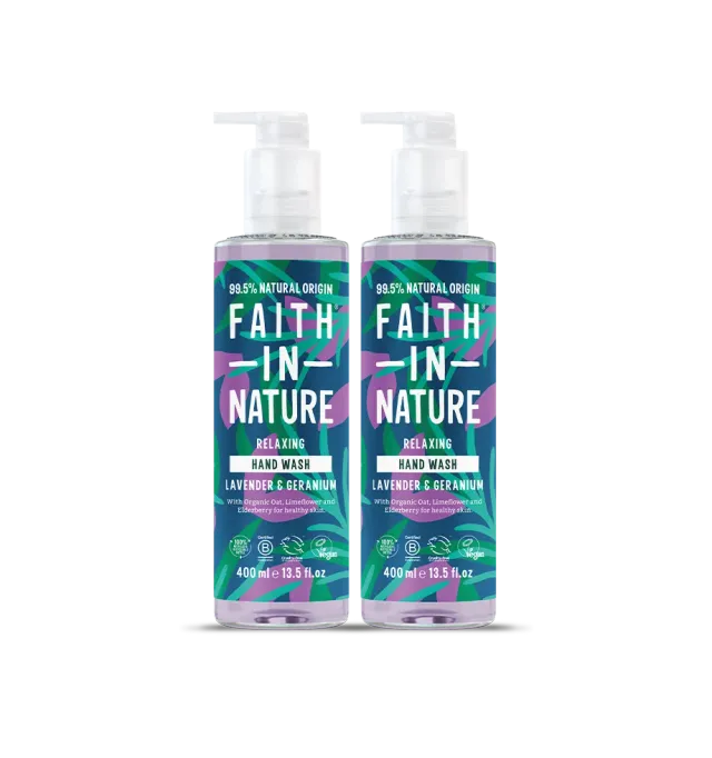 Faith in Nature Lavender & Geranium handzeep duo 2 stuks