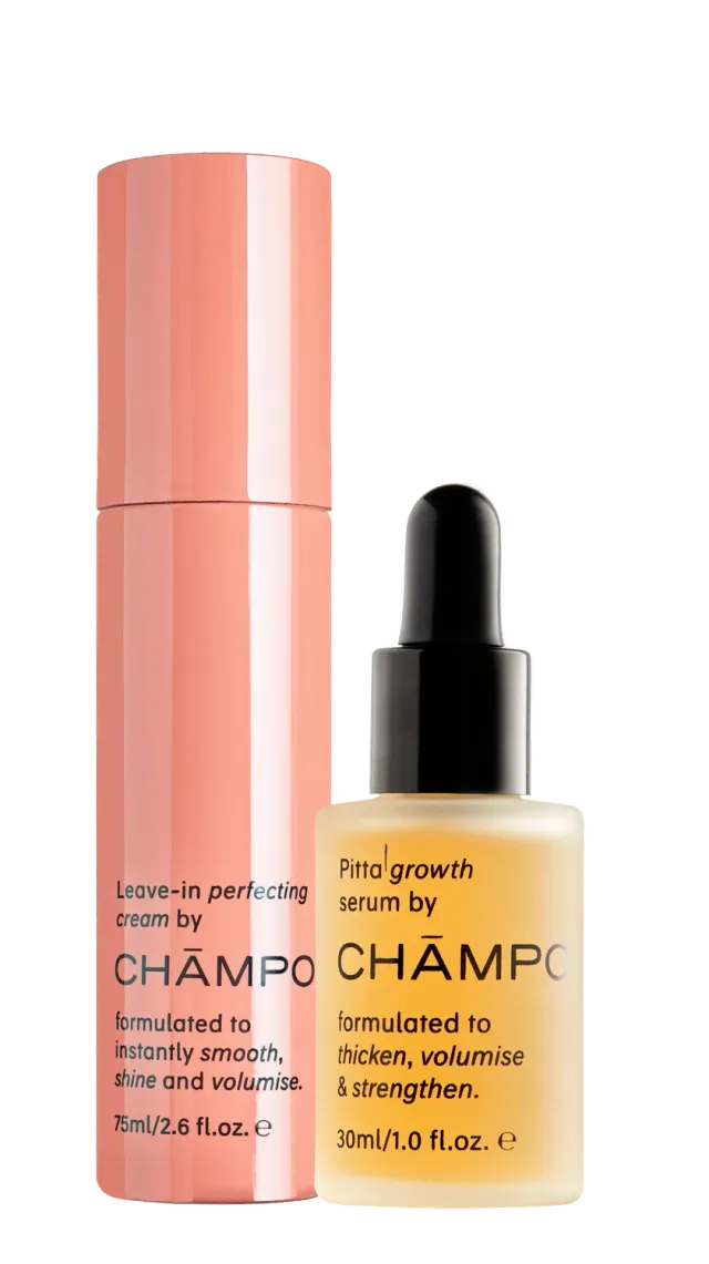 Chāmpo Growth & Repair haarserum set leave-in cream
