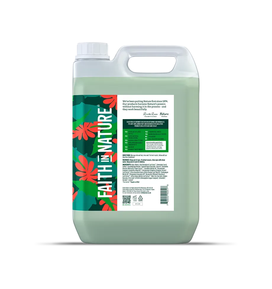Faith in Nature Aloe Vera shampoo 5L gevoelige hoofdhuid