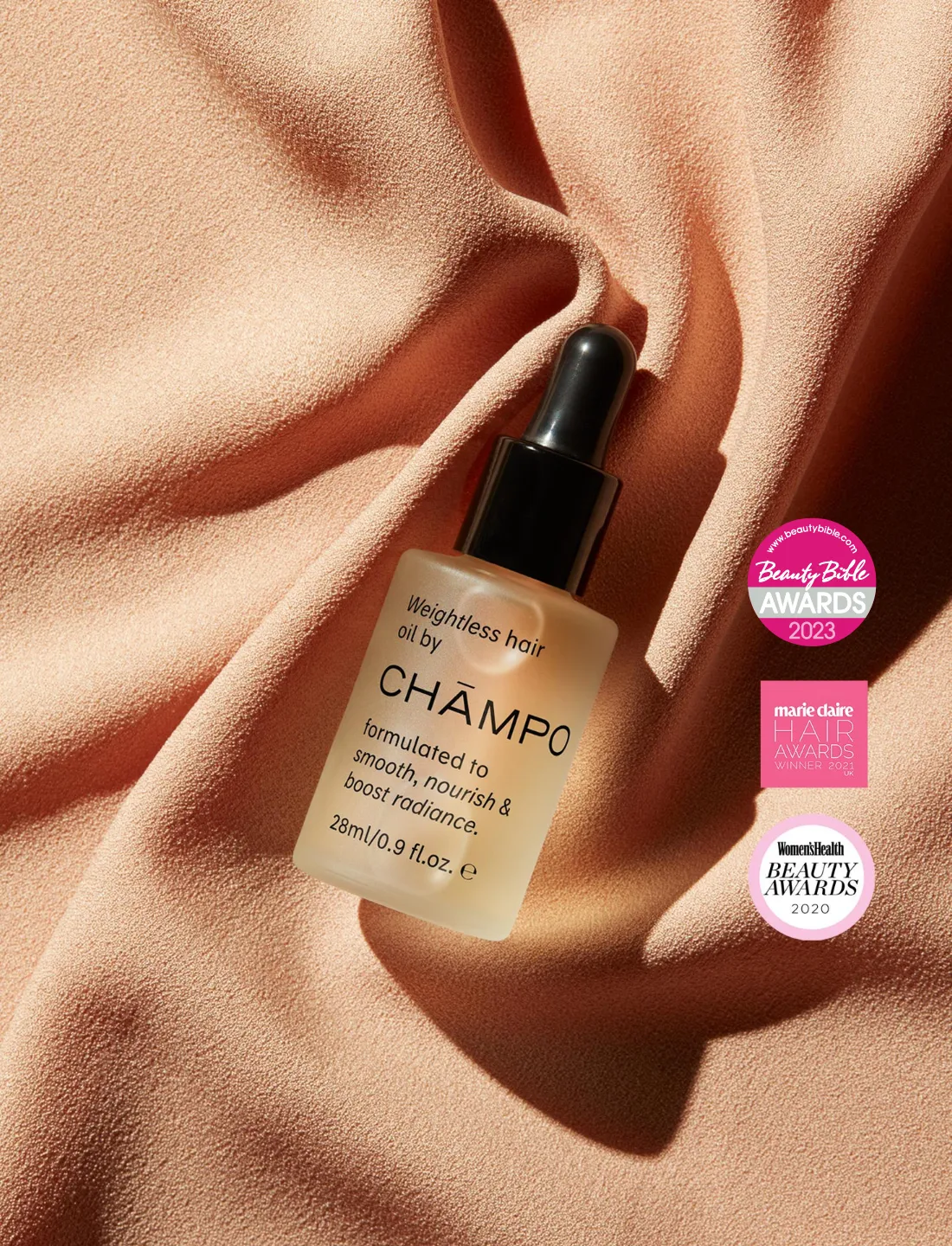 Chāmpo Weightless Haarolie 28ml siliconenvrij anti-pluis