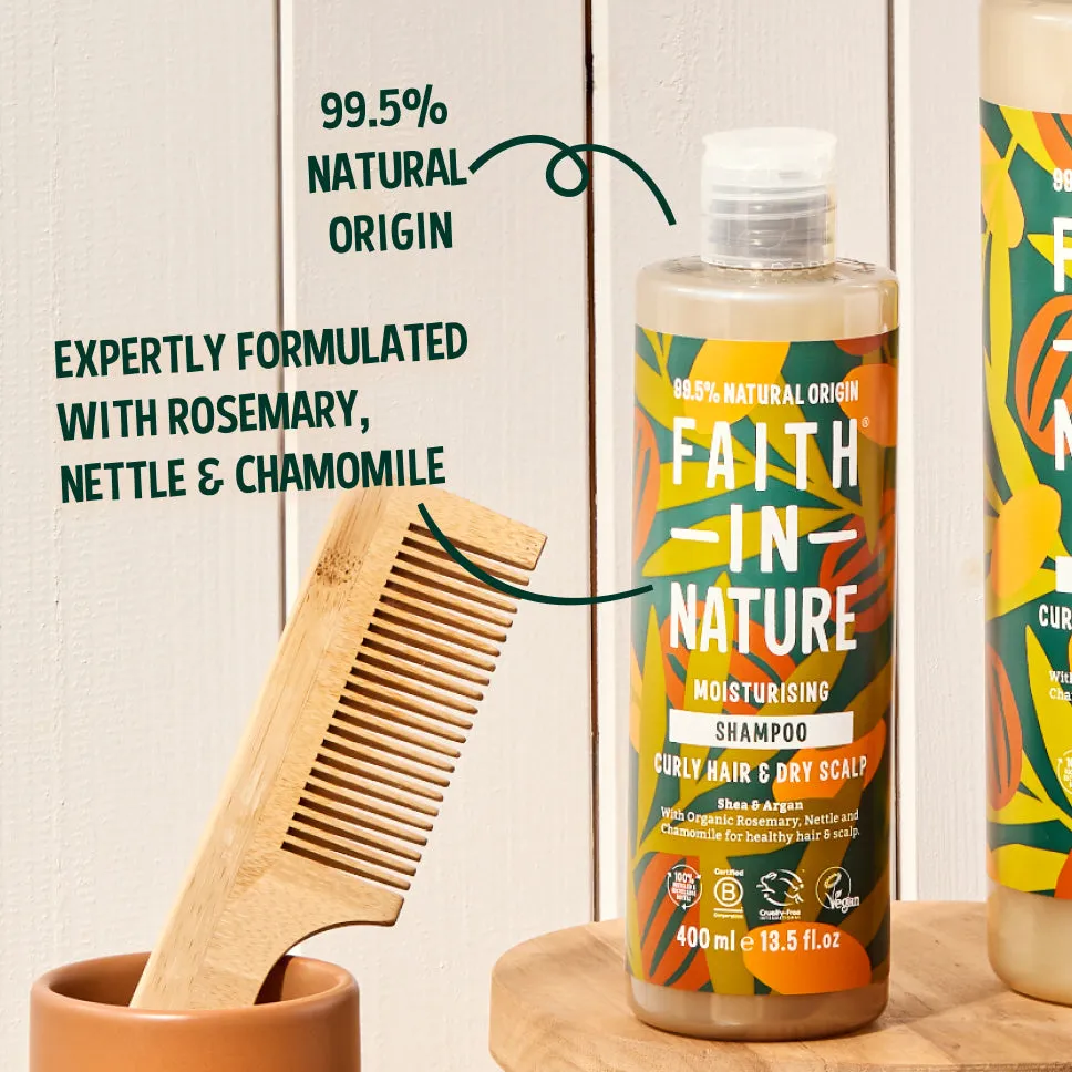 Faith in Nature Shea & Argan shampoo 400ml krul