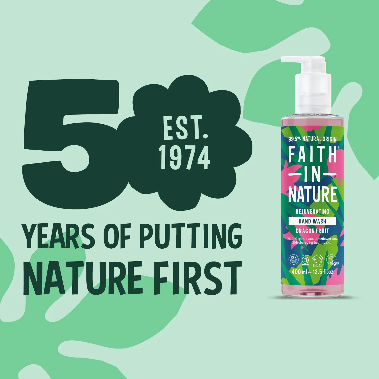 Faith in Nature Dragon Fruit handzeep 400ml fruitig