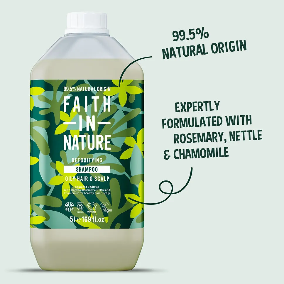 Faith in Nature Seaweed & Citrus shampoo 5L vet haar navulling