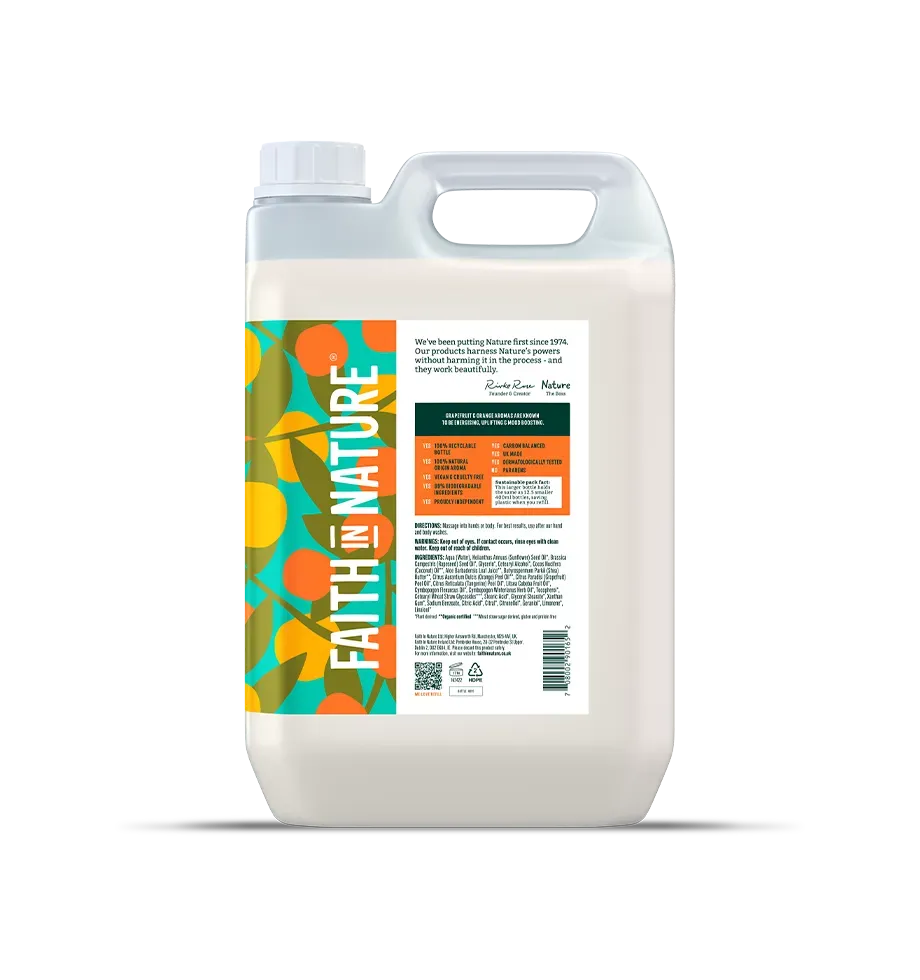 Faith in Nature Grapefruit & Orange bodylotion 5L jerrycan