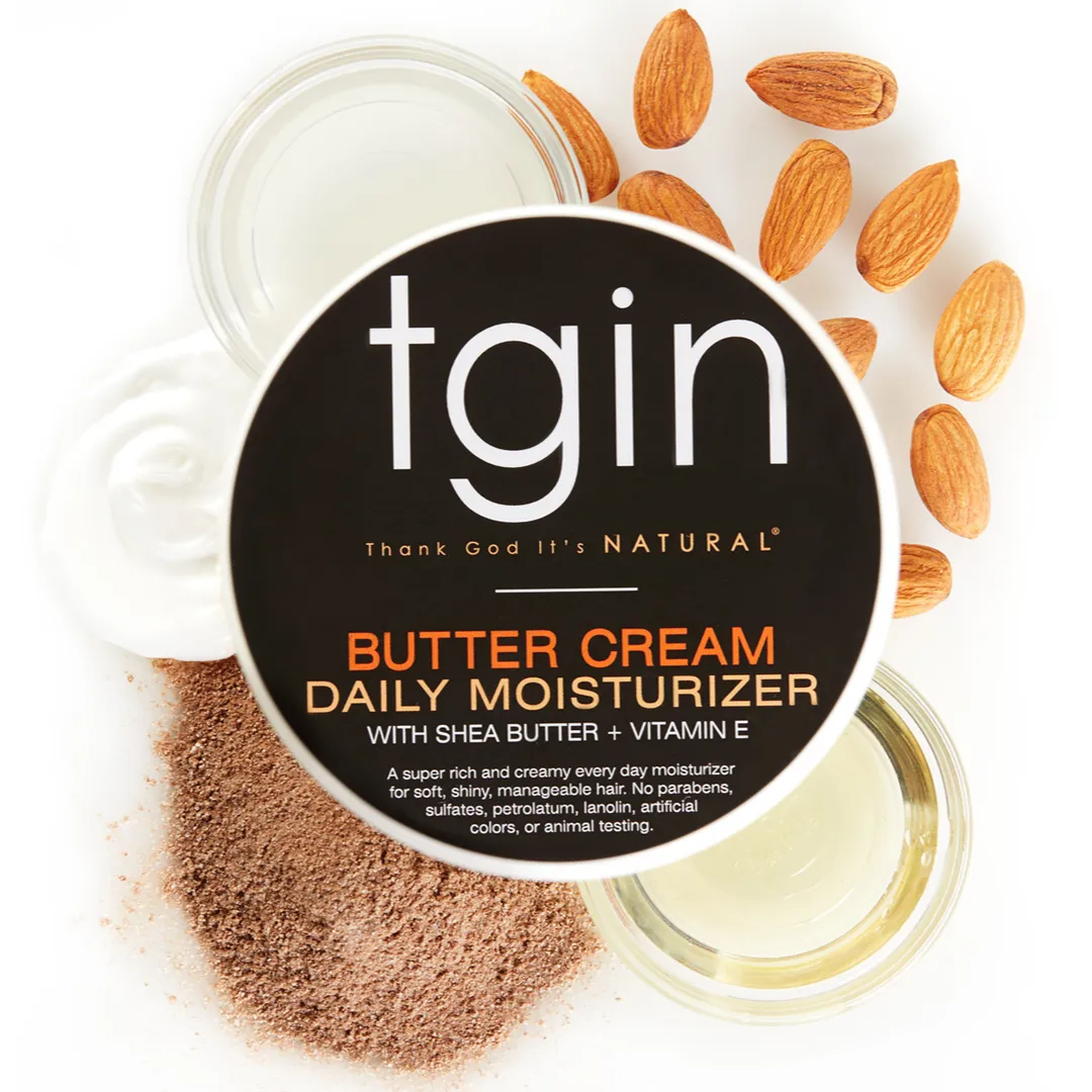 TGIN Butter Cream Daily Moisturizer krullencrème 12oz shea