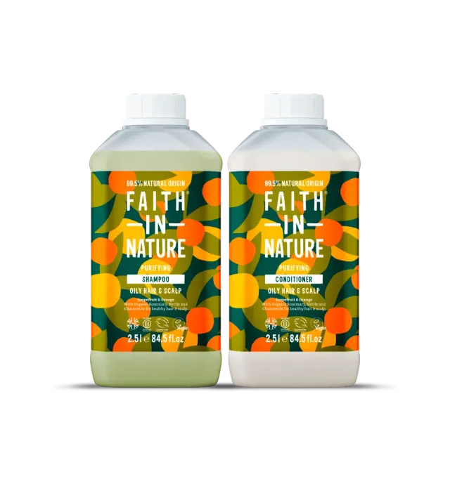 Faith in Nature Grapefruit & Orange shampoo + conditioner 2,5L vet haar