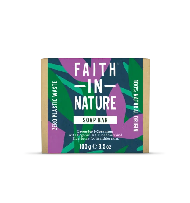 Faith in Nature Lavender & Geranium zeepblok lavendel