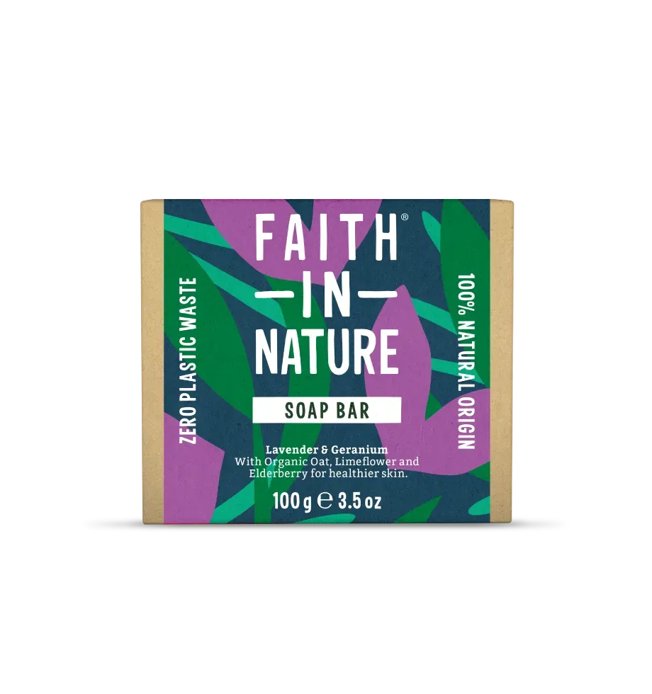 Faith in Nature Lavender & Geranium zeepblok lavendel