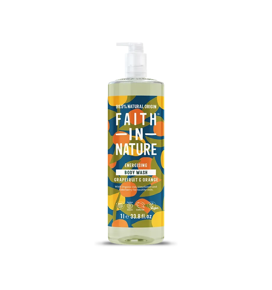 Faith in Nature Grapefruit & Orange douchegel 1L fris