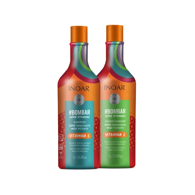 Inoar Bombar Super Vitaminas Shampoo Set Groei