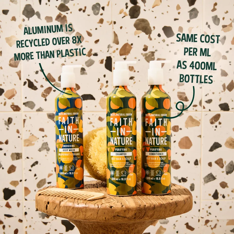 Faith in Nature Grapefruit & Orange haar- en bodyset 3x500ml