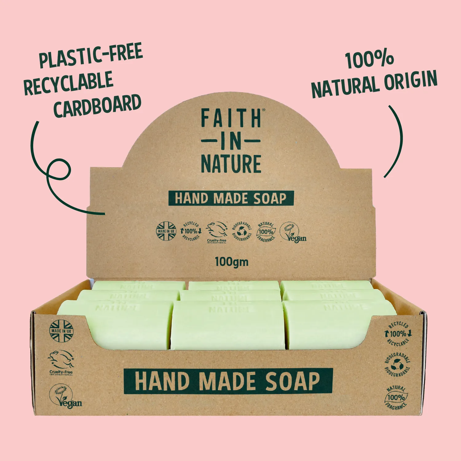 Faith in Nature Aloe Vera zeep 18 stuks plasticvrij