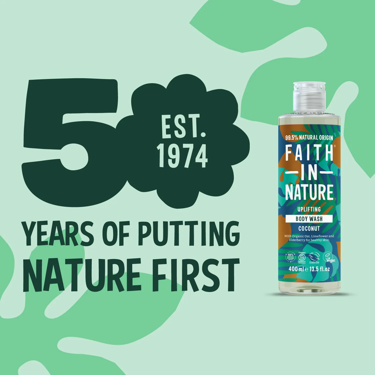 Faith in Nature Coconut douchegel 400ml hydraterend