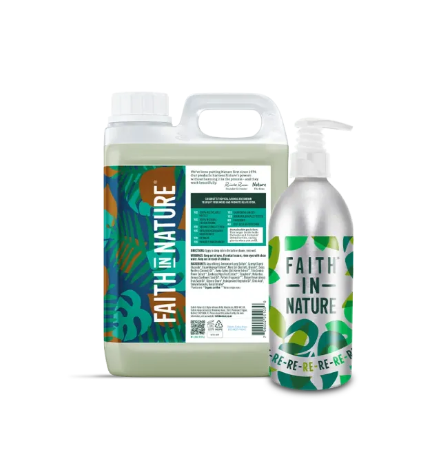Faith in Nature Coconut douchegel 2,5L aluminium fles