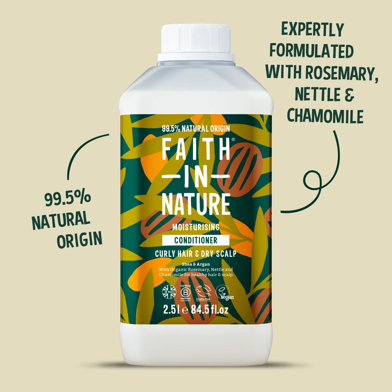 Faith in Nature Shea & Argan conditioner 2,5L krul navulling