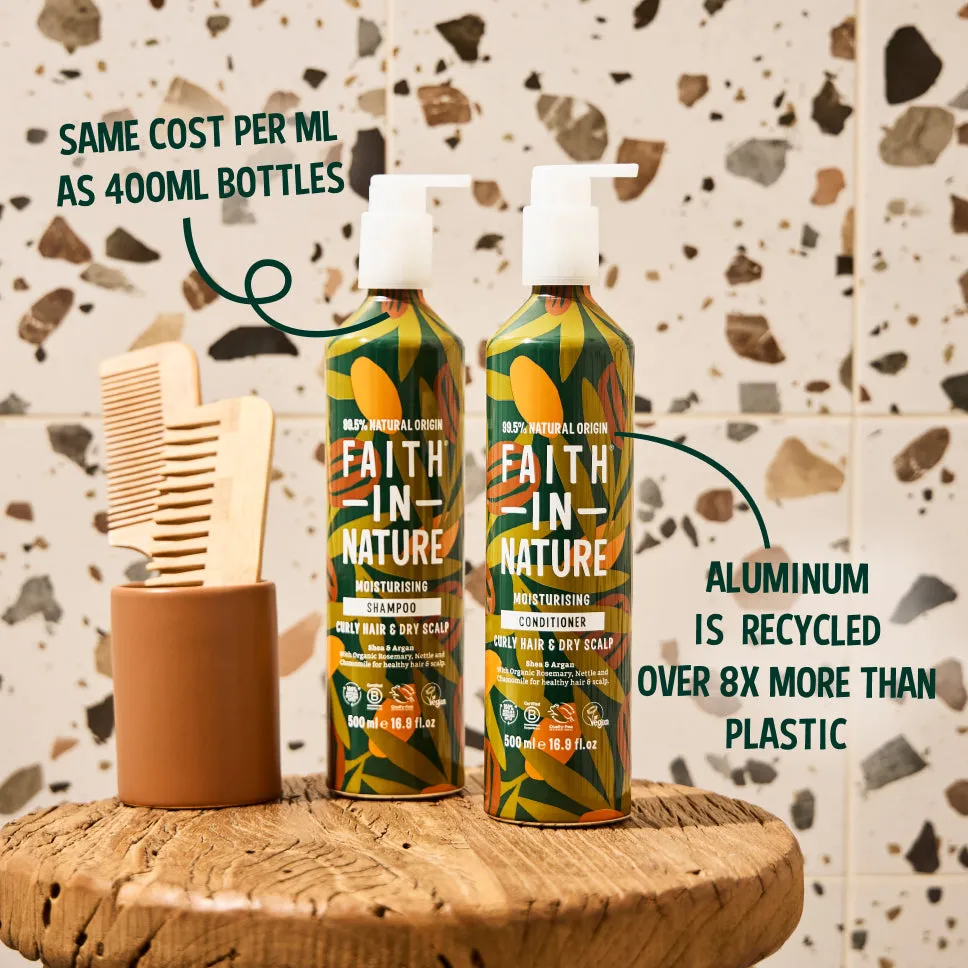 Faith in Nature Shea & Argan conditioner 500ml krul aluminium
