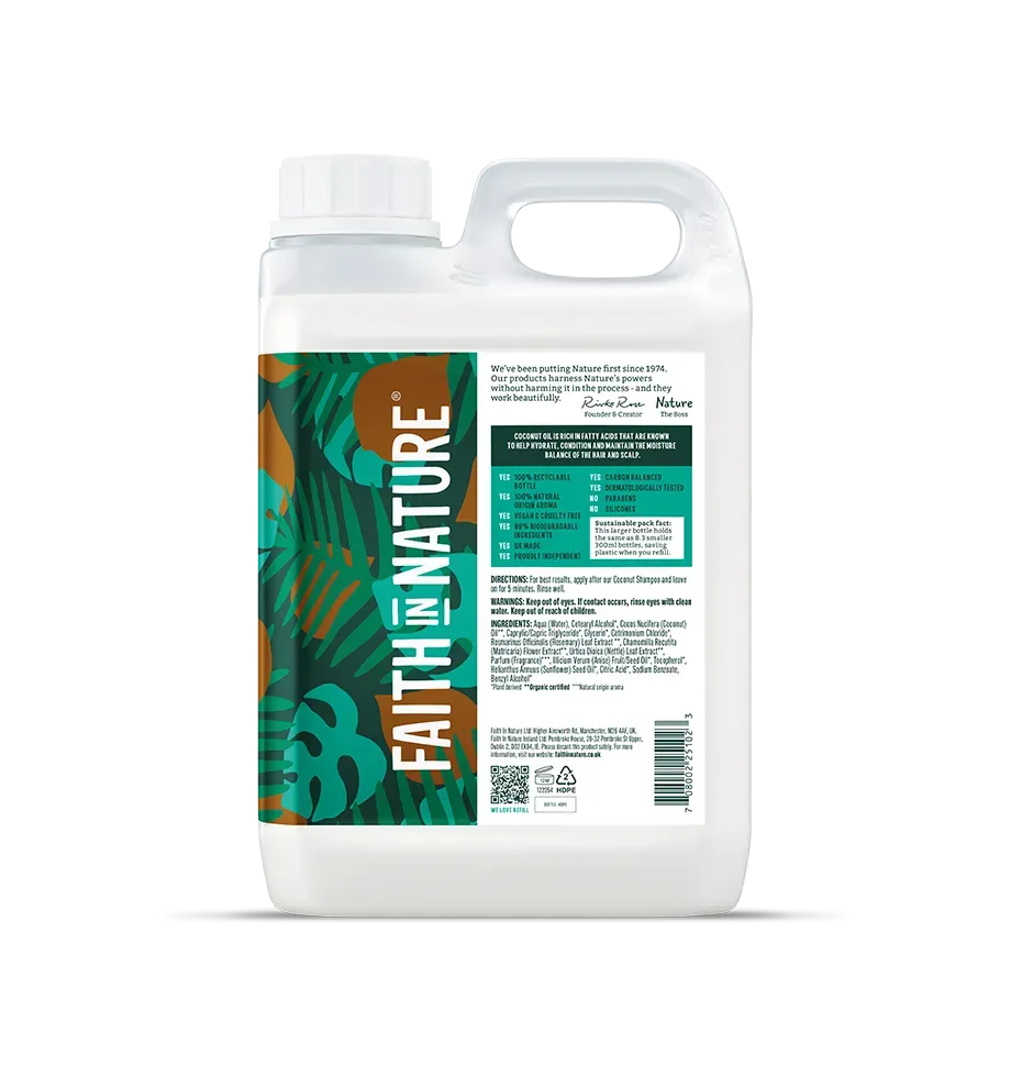 Faith in Nature Coconut conditioner droog haar 2,5L navulling