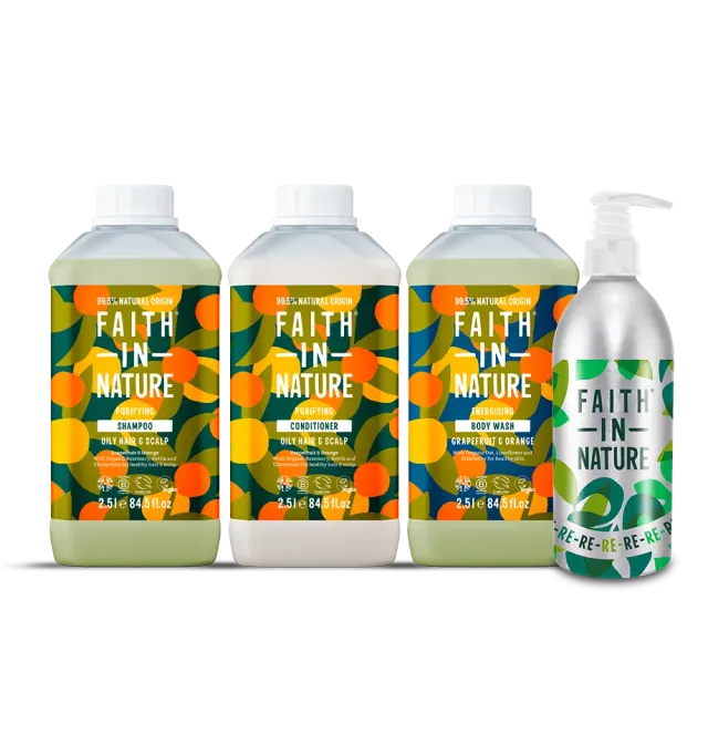 Faith in Nature Grapefruit & Orange starterkit 3x2,5L alu fles