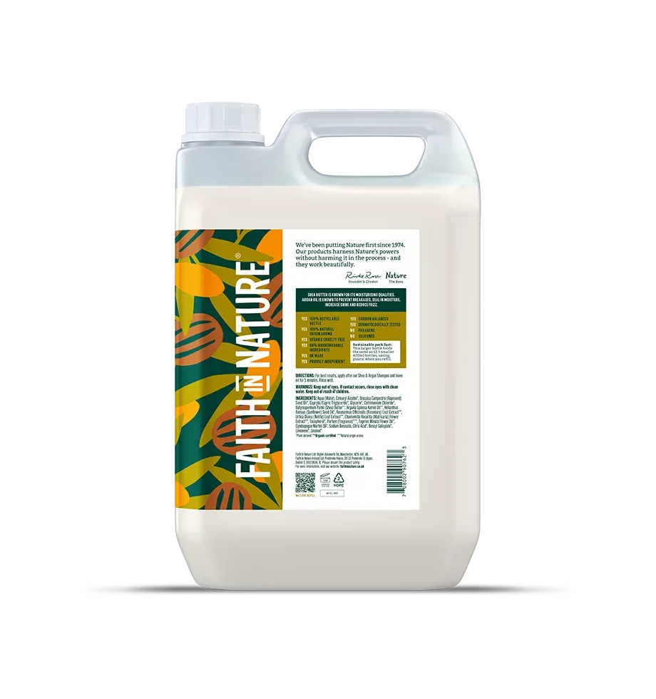 Faith in Nature Shea & Argan conditioner 5L voor krul